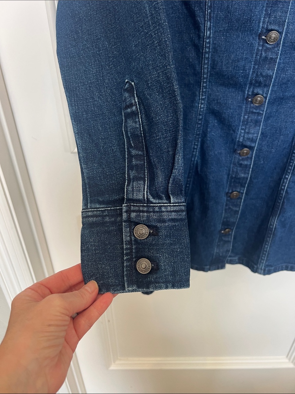 EUC Abercrombie and Fitch Chase Denim Mini Dress. Size Small - Picture 6 of 9